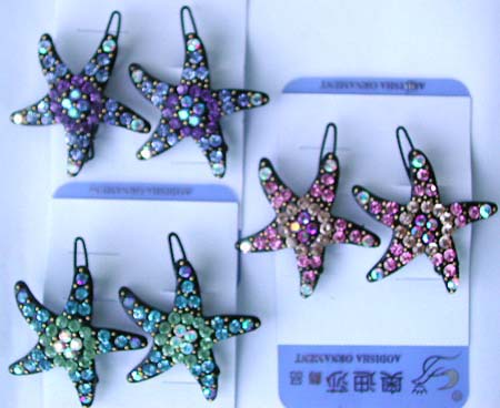 Cz jewelry hair accessory store catalog wholesale cz quality hair clips 