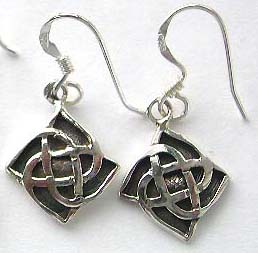 Costume birthday gifts shop supply wholesale sterling silver gemstone earring, celtic sterling silver earring